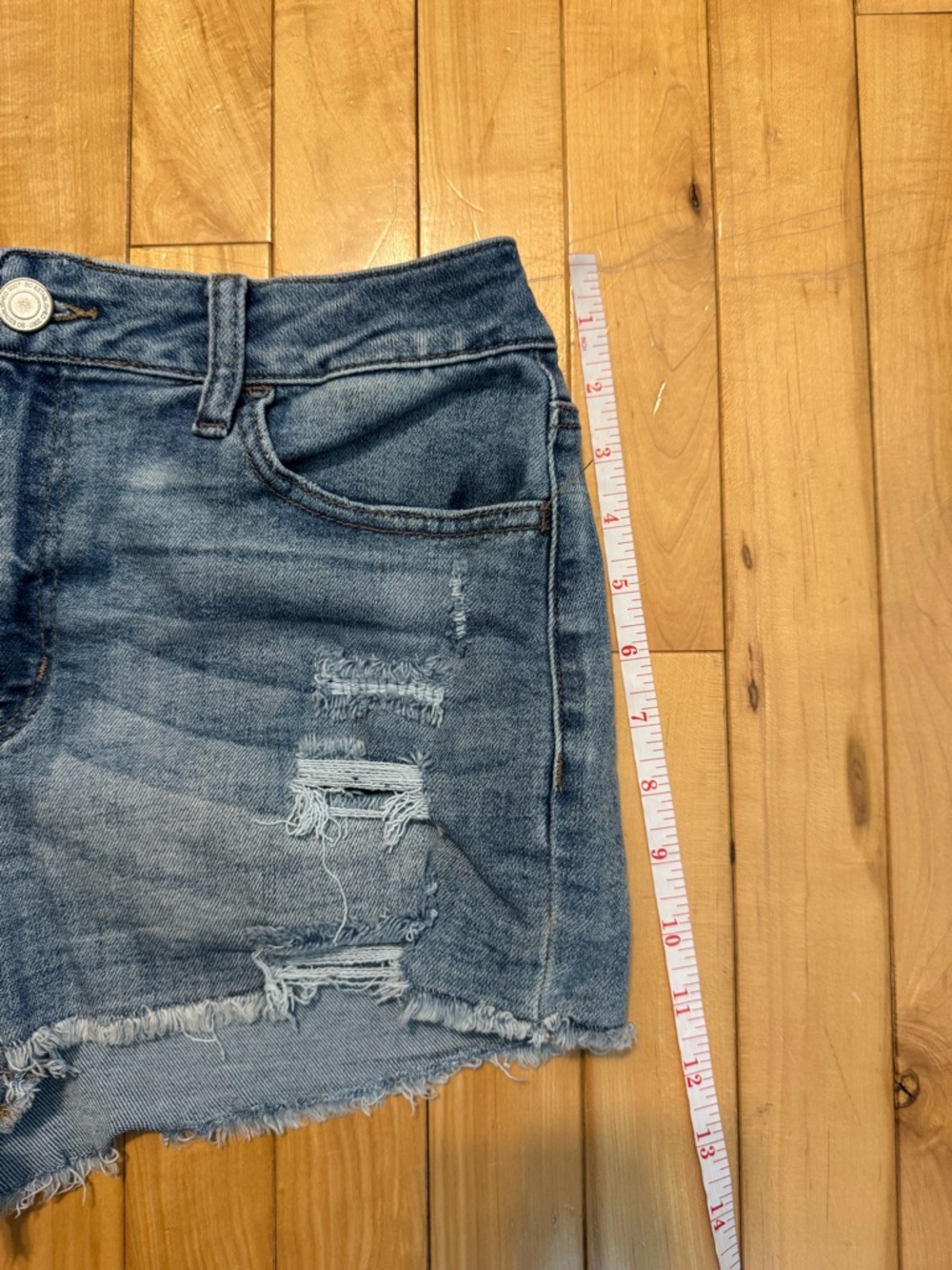 Classic Hight Rise Shortie Shorts - Blue size 13 / 31w - Picture 4 of 6